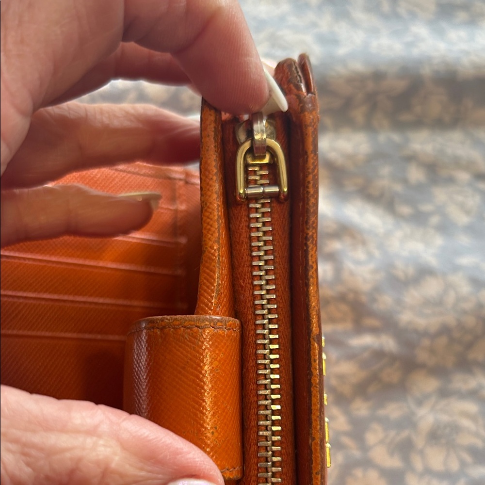 Prada Tangerine Leather Wallet - Picture 10 of 14